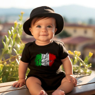 Liten Paisan Rolig Italiensk Bebis Svart T Shirt