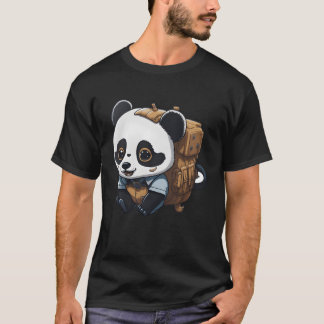 Liten panda-familj på läger t shirt