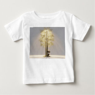Liten Panda Inuti Blöt Lotusblomma T Shirt