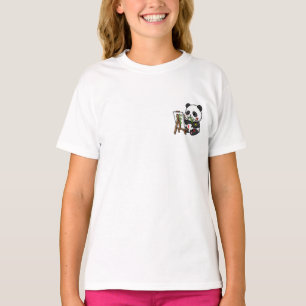 Liten Panda Målar på Duvor Barn T Shirt