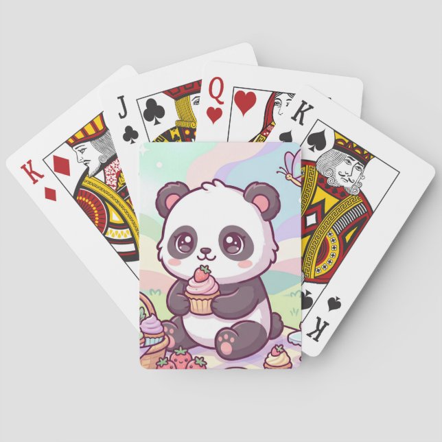 Liten Panda Picknick Casinokort (Baksidan)
