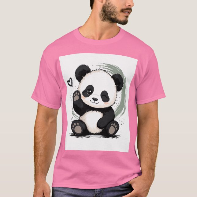 Liten Panda-stämning T Shirt (Framsida)
