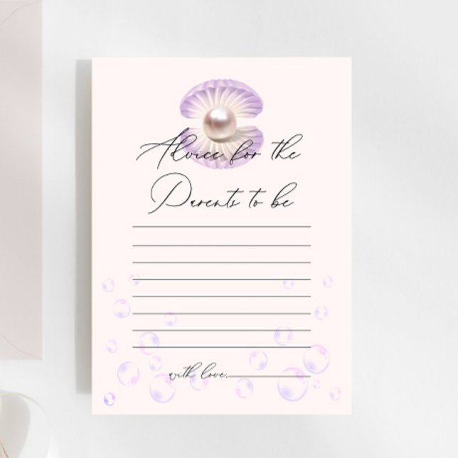 Liten pärla lila skal Baby Shower Råd Spel (Skapare uppladdad)