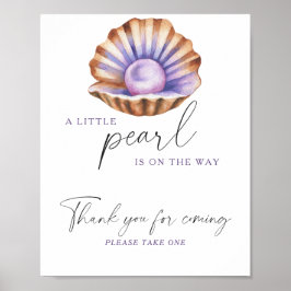 Liten pärlbaby baby shower - Tack för att du kom Poster