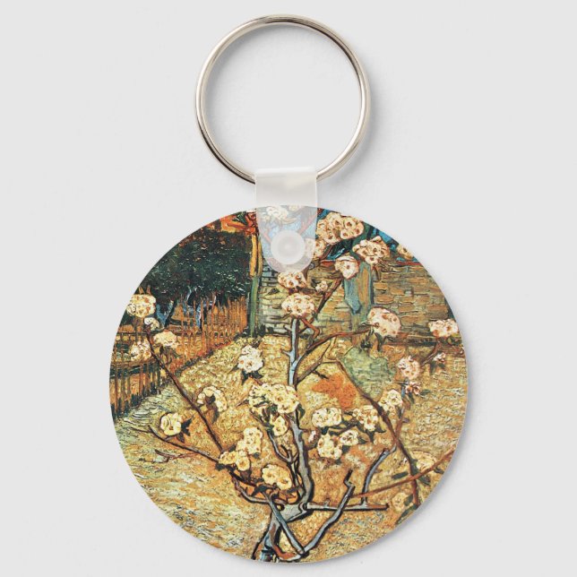 Liten päronträd i blom av Vincent van Gogh Nyckelring (Framsida)