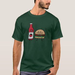 Liten pastej för bulle för hamburgare- och t-shirt