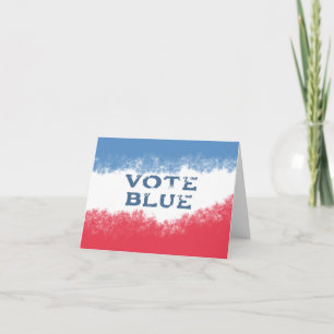 Liten patriotisk röst blå politisk tack kort