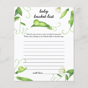 Liten pea-babydusch - Baby-bucket-lista
