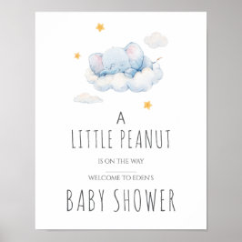 Liten Peanut Baby Shower Skylt – Flicka