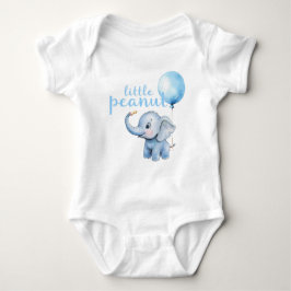 Liten peanutblå elefantbabybodysuit – Söt S T Shirt