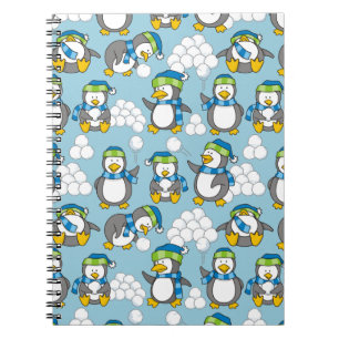 Liten penguinbakgrund anteckningsbok