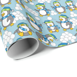 Liten penguinbakgrund presentpapper