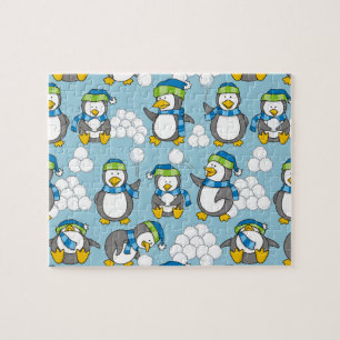 Liten penguinbakgrund pussel