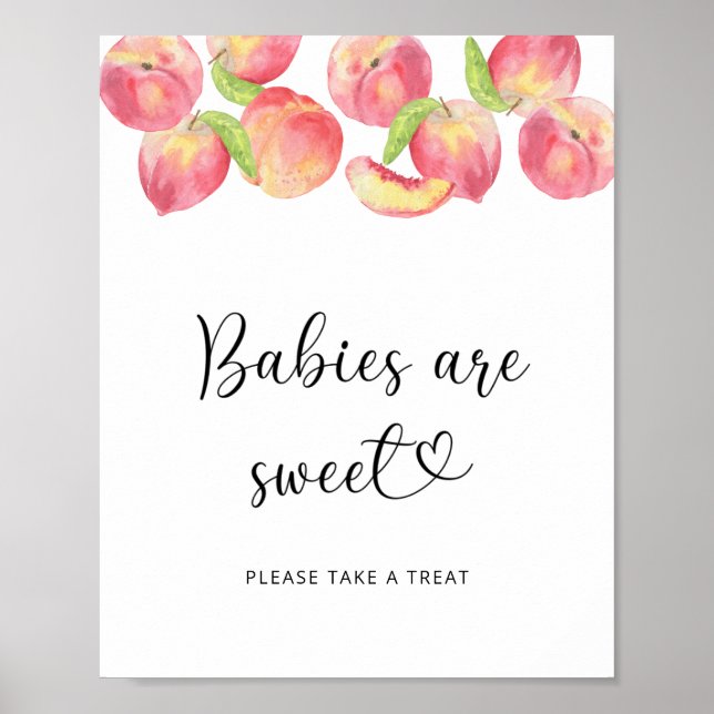 liten persika - bebisar är söta poster (Framsidan)