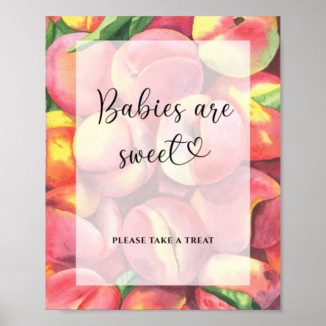 liten persika - bebisar är söta poster (Framsidan)