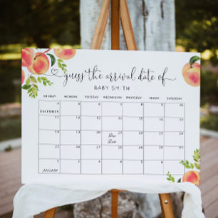 Liten persika Gissa förfallodatum kalender Affisch