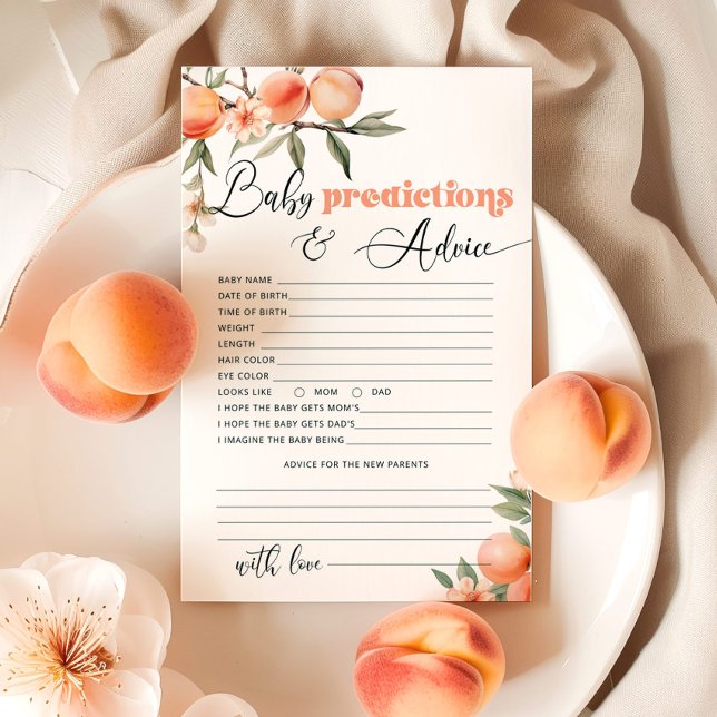 Liten persiko-förutsägelse och rådgivningskort (Skapare uppladdad)
