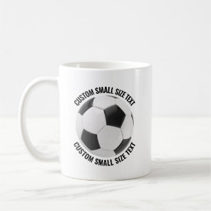 Liten personlig text Fotboll 320 g. Anpassad Kaffemugg