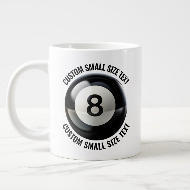 Liten personlig text Jätte 8-kula-mugg 0,6 l Jumbo Mugg (Vänster)