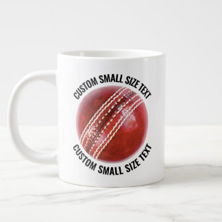Liten personlig text Jätte Cricket-mugg Jumbo Mugg