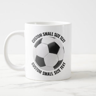 Liten personlig text Jätte fotbollsmugg 0,6 l Jumbo Mugg