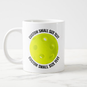 Liten personlig text Jätte Pickleball-mugg Jumbo Mugg