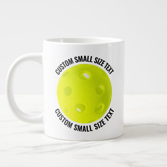 Liten personlig text Jätte Pickleball-mugg Jumbo Mugg (Vänster)