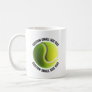 Liten Personlig Text Tennisboll 310 g Anpassad Kaffemugg