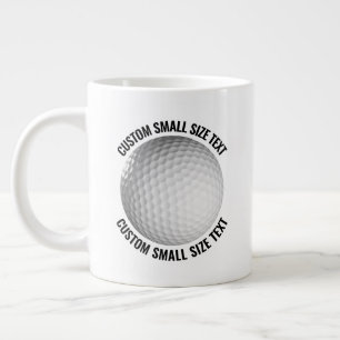 Liten personlig text tennisboll anpassad jumbo mugg