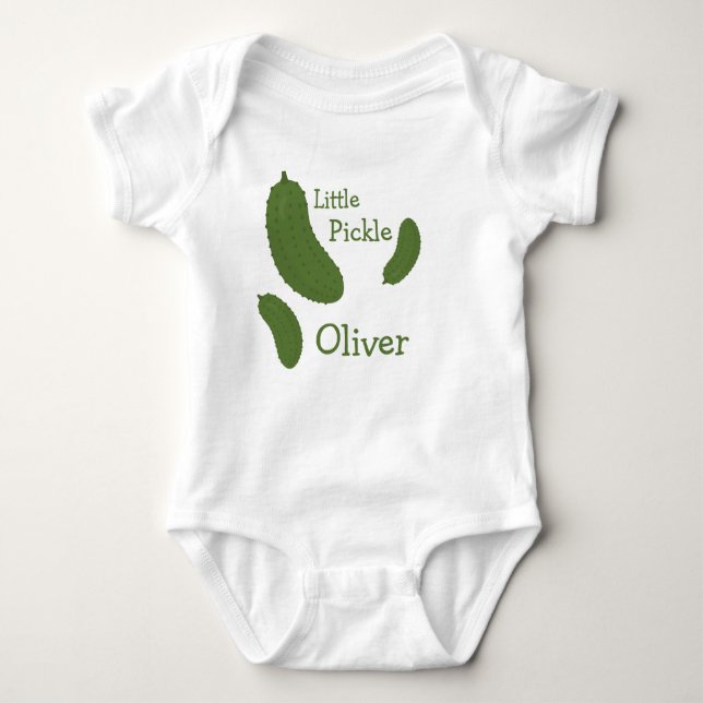 Liten pickla med baby namn t shirt (Framsida)