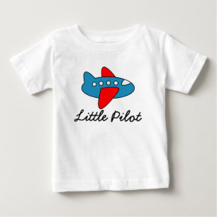 Liten pilot baby overall med seriefigur för flygpl tee shirt