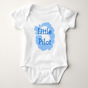 Liten pilot bebis klättrare med flygande flygplan t shirt