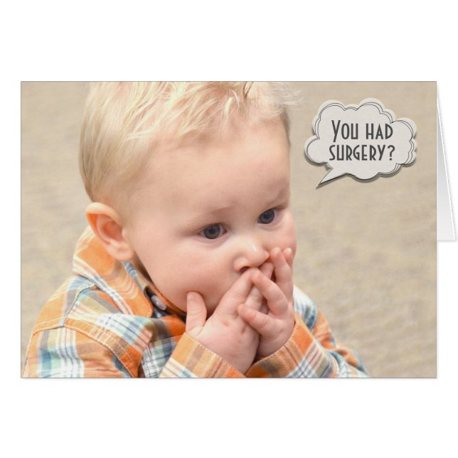 liten pojke för kirurgi humor hälsningskort (Framsidan Horizontal)