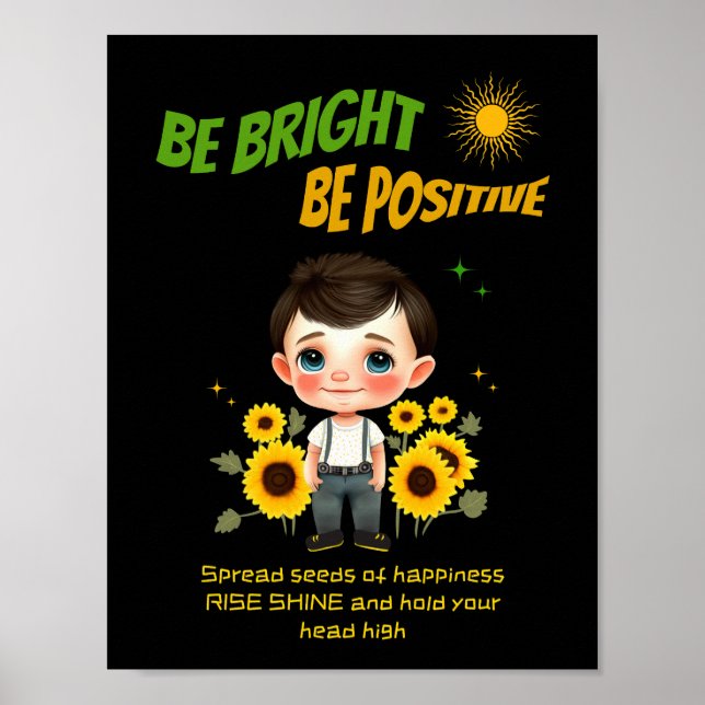 Liten pojke med solrosor poster (Framsidan)