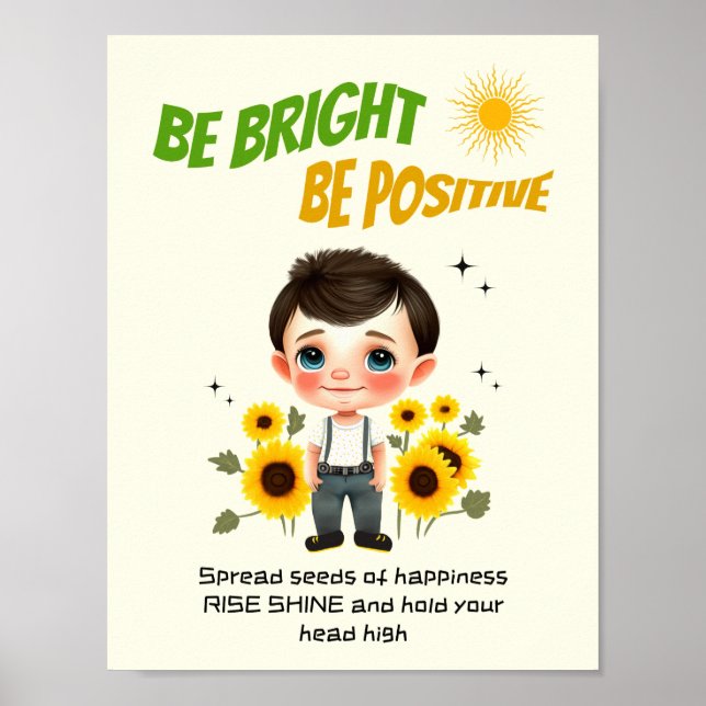 Liten pojke med solrosor poster (Framsidan)