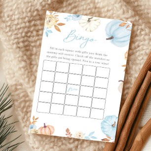 Liten Pojke Pumpor Höst Baby Shower Bingo Spel