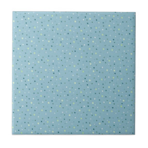 Liten polka dots på ljusblå blått. kakelplatta