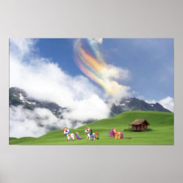 Liten Pony och Enhörningar Poster