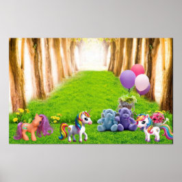 Liten Pony och Enhörningar Poster