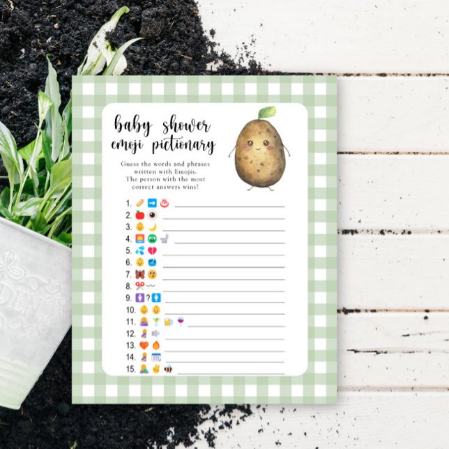 Liten potatis - baby shower emoji pictionary spel (Skapare uppladdad)