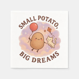 Liten Potatis Stora Drömmar – Sött Motivational Pappersservett