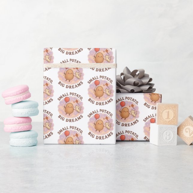 Liten Potatis Stora Drömmar – Sött Motivational Presentpapper (Baby Shower)