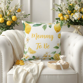 Liten present till mamman vid lemonblom-babyshower kudde