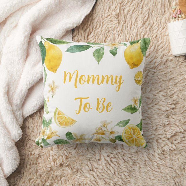 Liten present till mamman vid lemonblom-babyshower kudde (Filt)