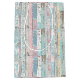 Liten presentpåse i rustik pastell träpanel