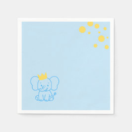 Liten prins elefant baby shower cocktail serviett pappersservett