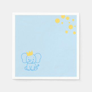 Liten prins elefant baby shower cocktail serviett pappersservett