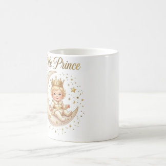 Liten prins lyxig baby-mugg | Söt krona baby Kaffemugg