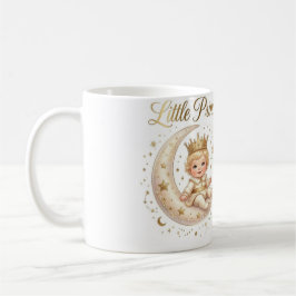 Liten prins lyxig baby-mugg | Söt krona baby  Kaffemugg
