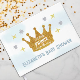 Liten prins pojke baby shower gästböcker